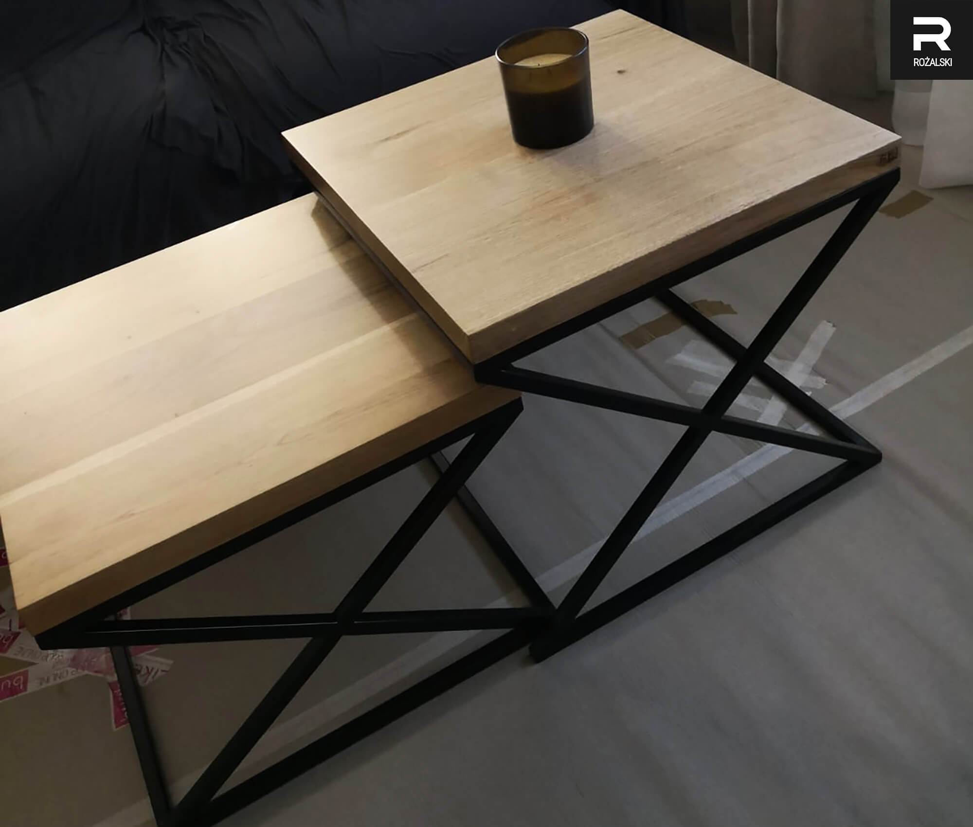Stolik kawowy dębowy - stolik kawowy z litego drewna