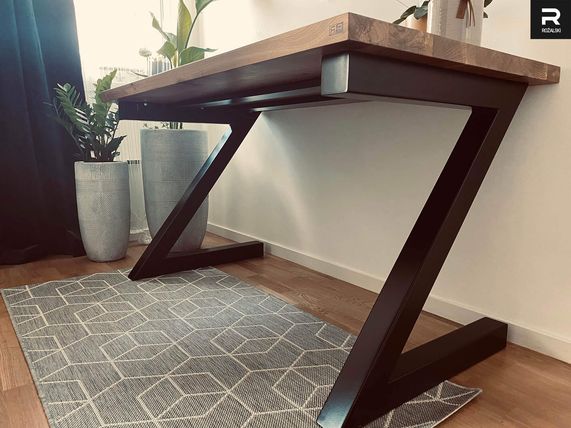 biurko drewniane - biurko z litego drewna - biurko dębowe