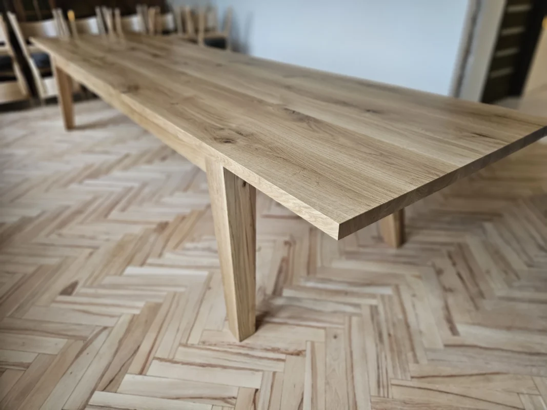 Stół drewniany rozkładany - lazywood po przekątnej