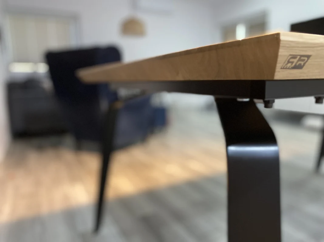 Wytrzymałe nogi stołu drewnianego dębowego FLAT w stylu loft